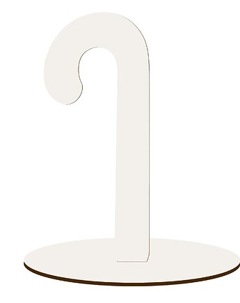 Figurka na Boże Narodzenie Laska Cukrowa Drewniana Dekoracja BIAŁA 10 SZT, smxdsgn