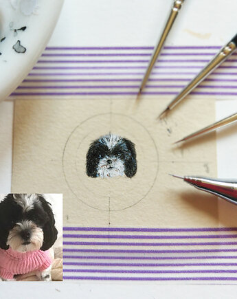 Pies, personalizowany portret ulubieńca, atelier Brocante
