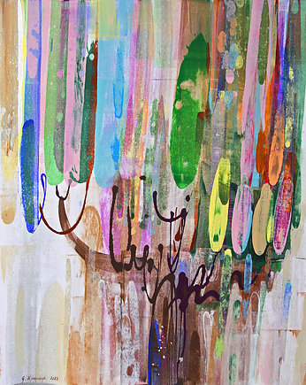 Obraz oryginał na płótnie 100x80 cm - Drzewo obfitości, Gabriela Krawczyk