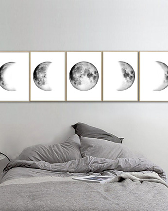 PLAKATY FAZY KSIĘŻYCA plakaty z księżycem, black dot studio