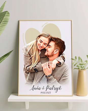 Personalizowany plakat grafika ze zdjęcia A3, Natu Artwork