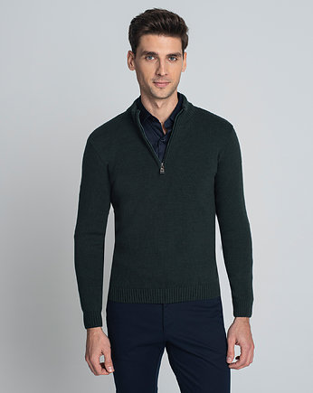 Sweter męski mongiana troyer zielony, BORGIO