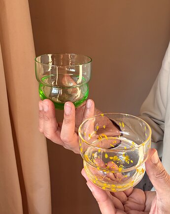 SZKLANKI RUNO MIX REGULAR (2szt.) trawa + żółte kropki, FORMY PROSTE