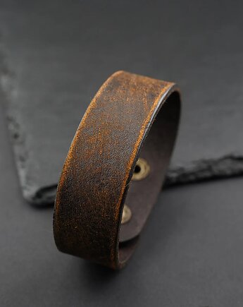 Skórzana bransoletka w stylu vintage, Aurum Deluxe
