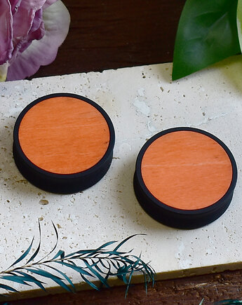 Tunele do uszu 10-100mm / wypełnienie z drewna / pomarańczowe, Spirit Of Copper