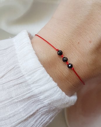Minimalistyczna bransoletka z Turmalinem - red, Szmaragdowa Polana