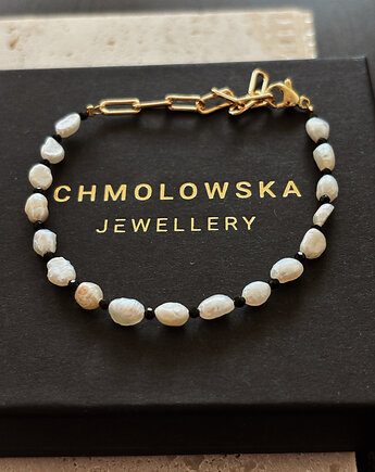 Bransoletka Onyks i Perły, Chmolowska Jewellery