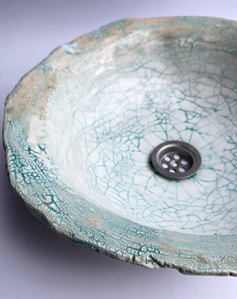 Umywalka Spękana tafla jeziora, artkafle