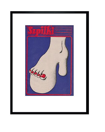 Oprawiona okładka czasopisma SZPILKI z 1975 r, aut. Edward Lutczyn, RiskyWalls