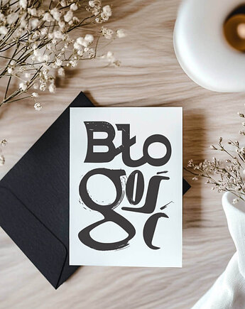 Błogość  grafika typograficzna A5, 11 Seconds Studio