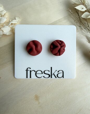Kolczyki Fabric - czerwone, freska