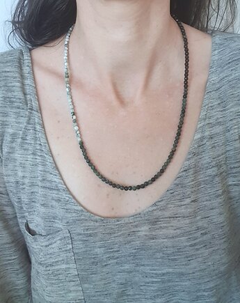 Naszyjnik dłuższy /bransoletka ROOTS obsydian, jaspis kambaba,agat