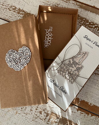 Personalizowany prezent na ślub - wyjątkowa kartka ślubna, sorte