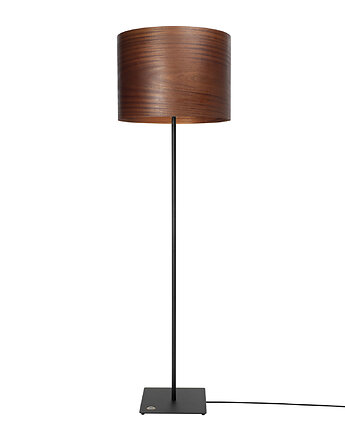 Lampa podłogowa LEEA - BLACK SAPELI. Abażur fornir Sapele-egzotyk., LEEA lamps