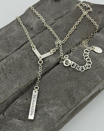 Srebrny naszyjnik be incredible, RayOfArt