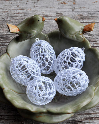 Koronkowe pisanki 5szt, mamuta