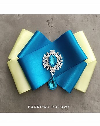 Brosza  Limonkowo - turkusowa  wiosna Nowość, Pudrowy Różowy
