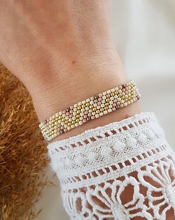pastelowa bransoletka we wzory, LEI handmade 