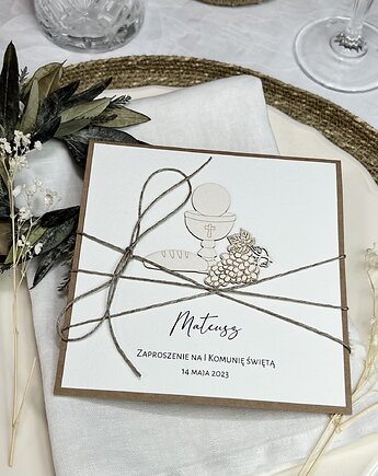 Najpiękniejsze zaproszenia komunijne z personalizacją 2, sorte