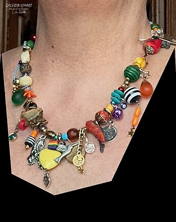 Naszyjnik z przymrużeniem oka dla kogoś z fantazją Unikalny prezent handmade, Galeria Limart