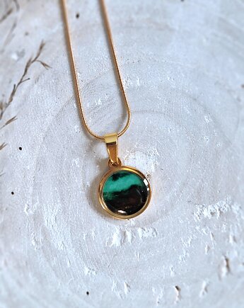 Naszyjnik z kolekcji Terra - malowany akwarelami, Slow Jewelry