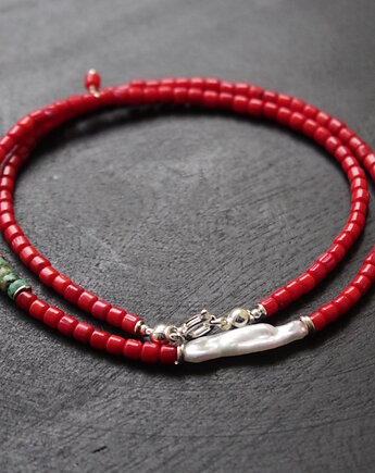 Naszyjnica Lato z koralem, fado