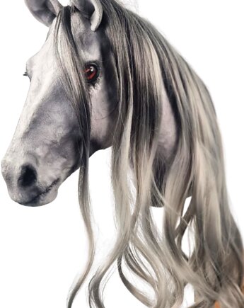 Realistyczny Hobby Horse szary/szara, KHT ARIA