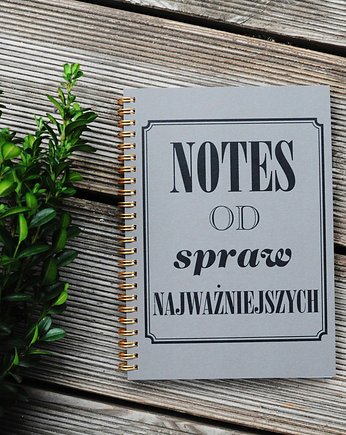 Notes od spraw najważniejszych, notatnik, Sowia Aleja