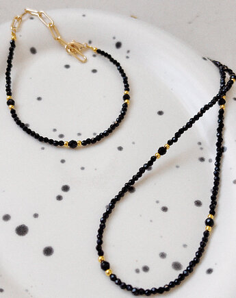Komplet Naszyjnik  i bransoletka onyks, Chmolowska Jewellery