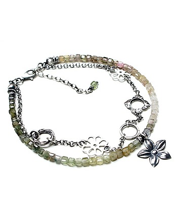 Turmaliny ombre /flower/-  bransoletka, Katia i krokodyl