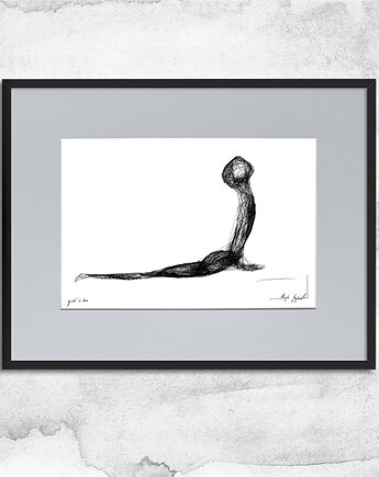 Minimalistyczna grafika z ramą nr 148 - joga, Maja Gajewska