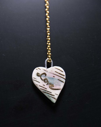 porcelanowe serce z napisem love, Head Made art