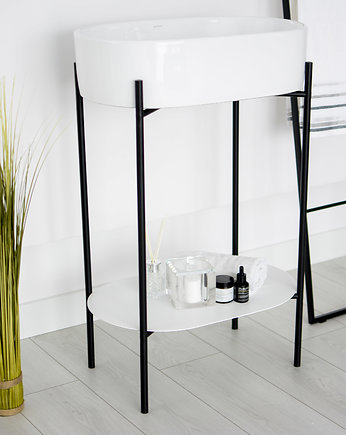 Konsola Łazienkowa Stelaż Pod Umywalkę Loft z półką, lofthomedesign