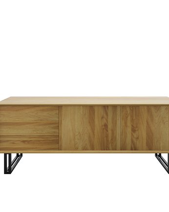 Szafka dębowa RTV Elegant Steel I, LukkaWoods