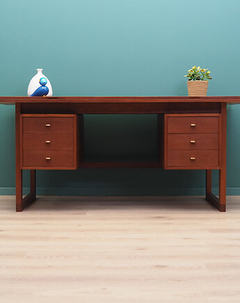 Biurko tekowe, duński design, lata 70, produkcja: Dania, Przetwory design
