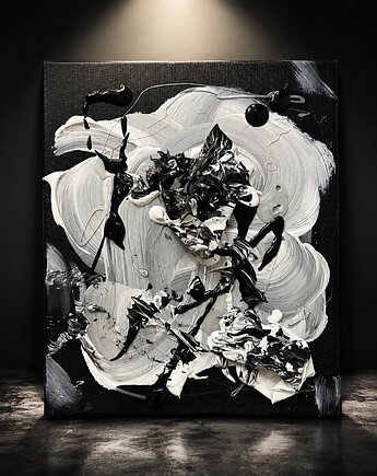 Obraz abstrakcyjny Monochrome Bloom, prettydecay.studio