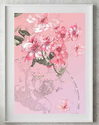 Plakat Collage  Upadam w toń łapiąc za płatki piwonii  róż, My Moment