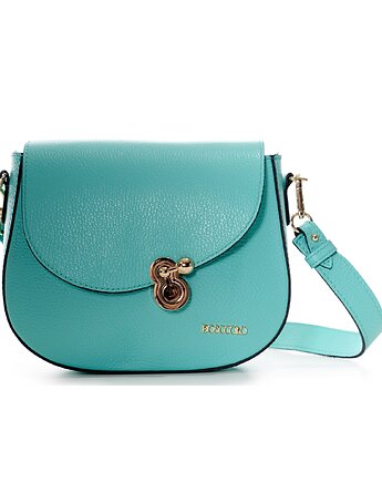 Torebka skórzana na ramię - turkus  (6467), BOSCCOLO