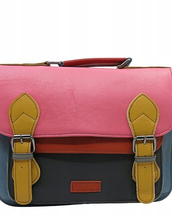 Aktówka skórzana torba damska teczka regulowany pasek wygodna rączka OLIVKA, Olivka Warsaw