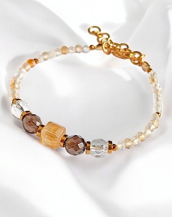 DOBROBYT - amulet - cytryn,kwarc dymny,k.górski - z zapięciem, kaktusia