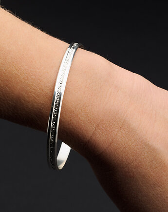 Bransoletka srebrna koło z wzorem do medytacji  - styl Vintage, Ade Art