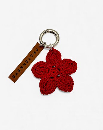 Brelok Kwiat Czerwony ze Srebrnym Zapięciem, Frozen Keys
