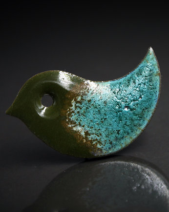 Ptaszek/broszka ceramiczna
