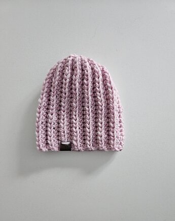 Czapka wełniana pudrowy róż, Las i Łąka