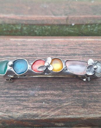 Wiosenna - klamra do włosów, po drugiej stronie lustra