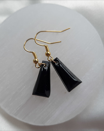 Czarno-złote kolczyki, nr 2, Figa handmade accessories