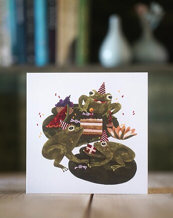 Czas na żabawę - kartka urodzinowa, HI LITTLE