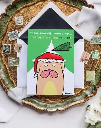 The Christmas Tree Fainted - Kartka na Boże Narodzenie, wadimoo