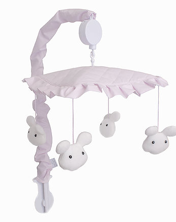 Karuzelka do łóżeczka pudrowa z króliczkami, Roomee Decor