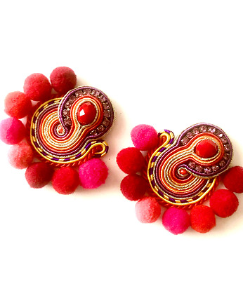 Kolczyki Red Pompoms, Sylwia Żak